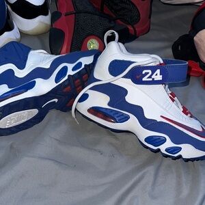 Nike Blue and White Sneakers with Air Max Cushioning